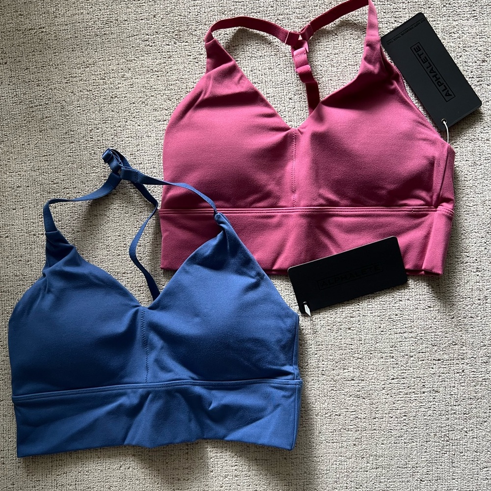 Alphalete Pink and Blue Sports Bras